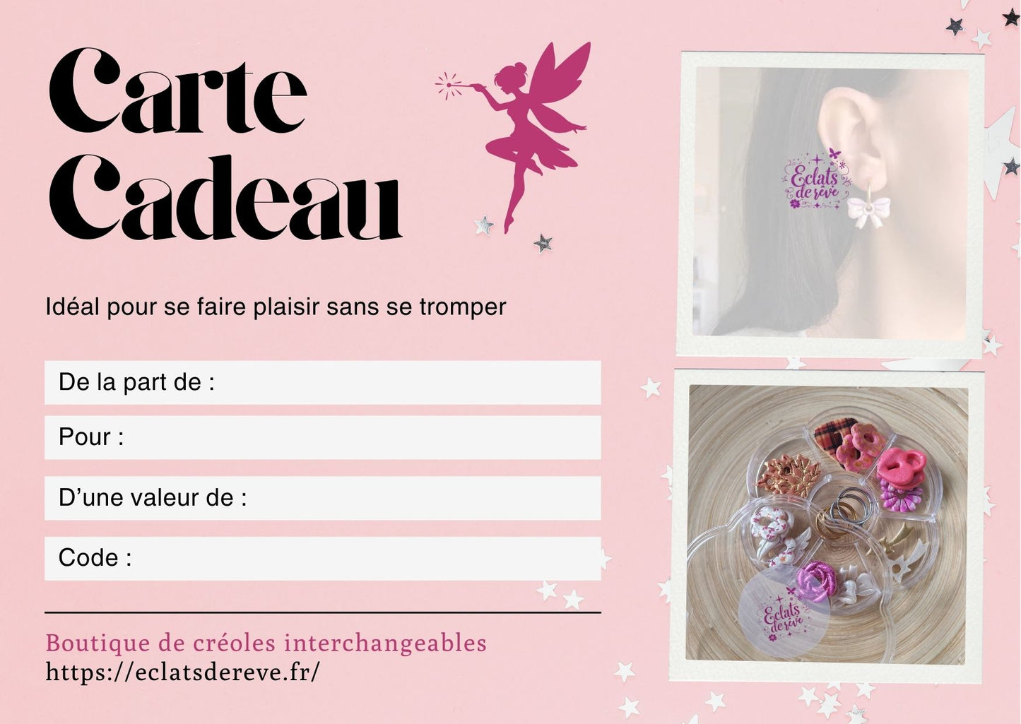 Carte cadeau-Éclats de Rêve