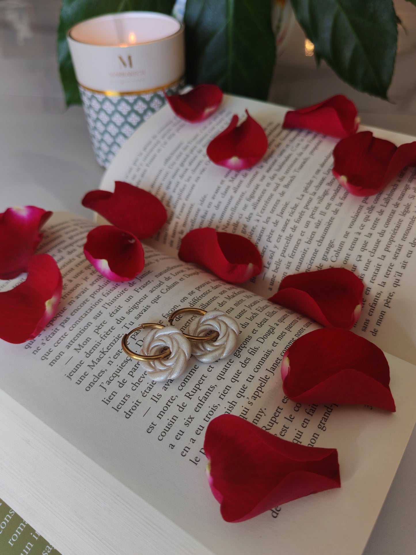 Rose éternelle nacré