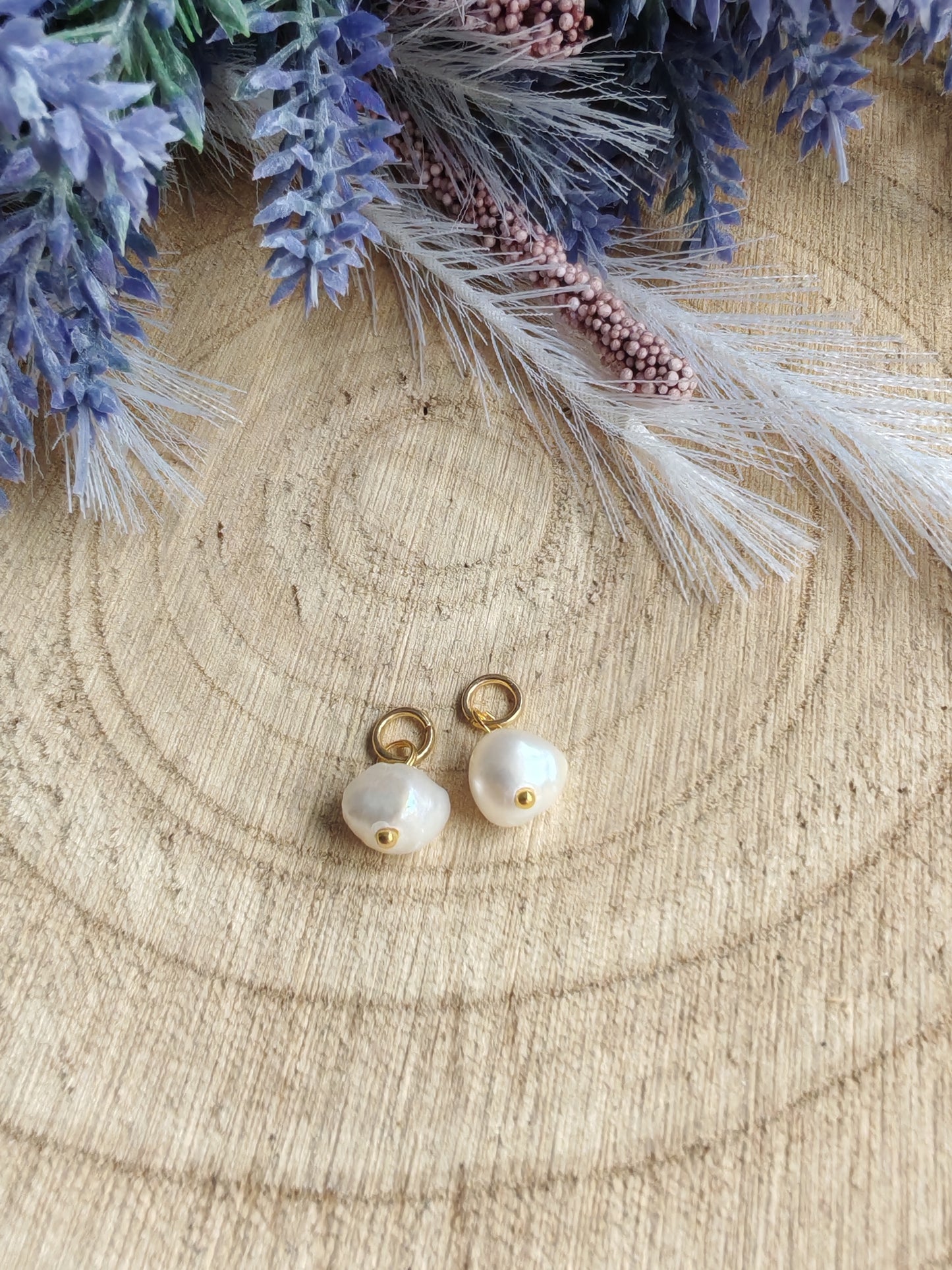 Pampilles interchangeables - par 2 - Duo Perle & Coquillage