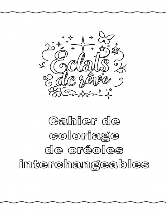 Cahier de Coloriage – Créoles Interchangeables & Fées | 24 Pages