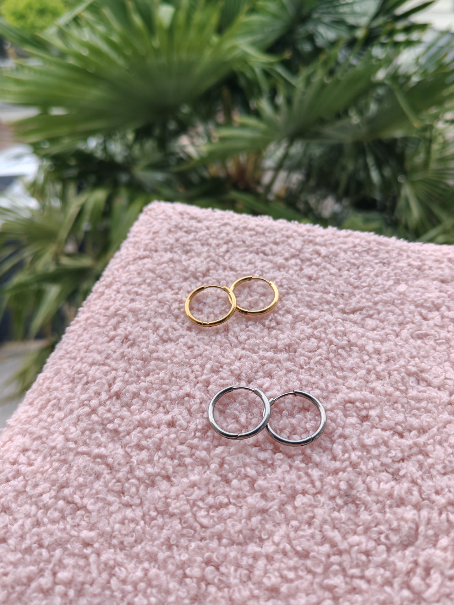 Stainless steel hoop earrings