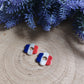 Pampilles interchangeables - par 2 - Drapeau France